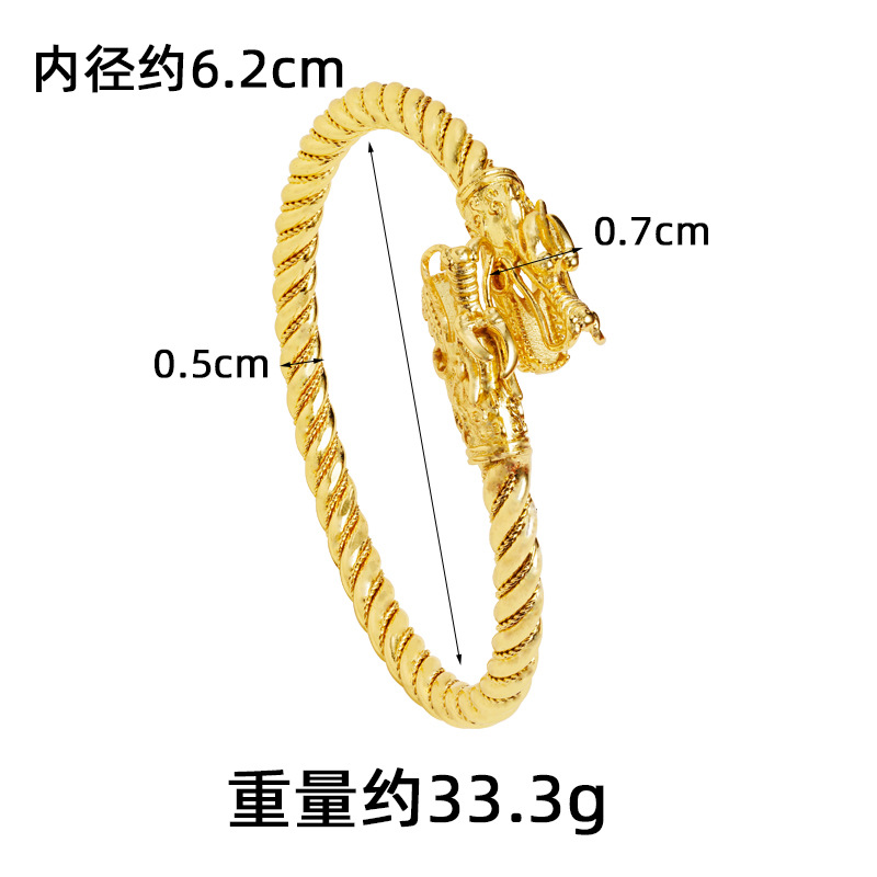 Nuevo estilo chino antiguo brazalete de oro Fasa, brazalete de tornillo abierto, estilo nacional de las mujeres, joyas de mano.