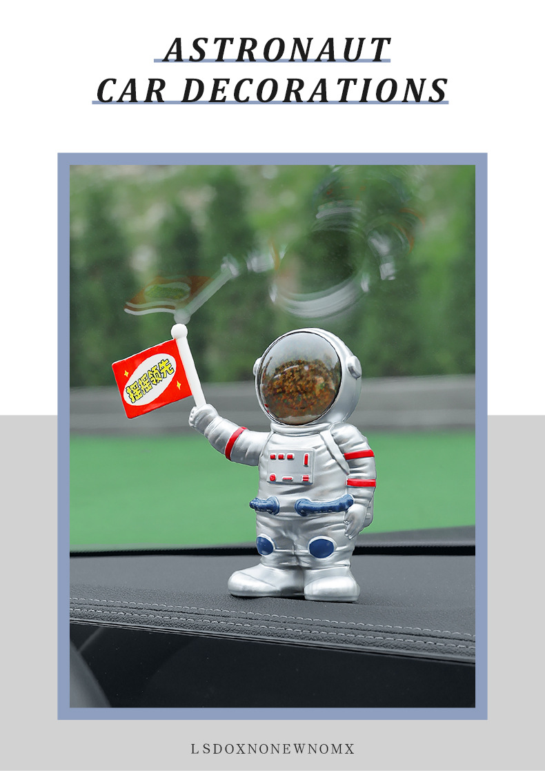 Car ornaments astronaut solar swing car creative hot language astronaut car center console decoration supplies