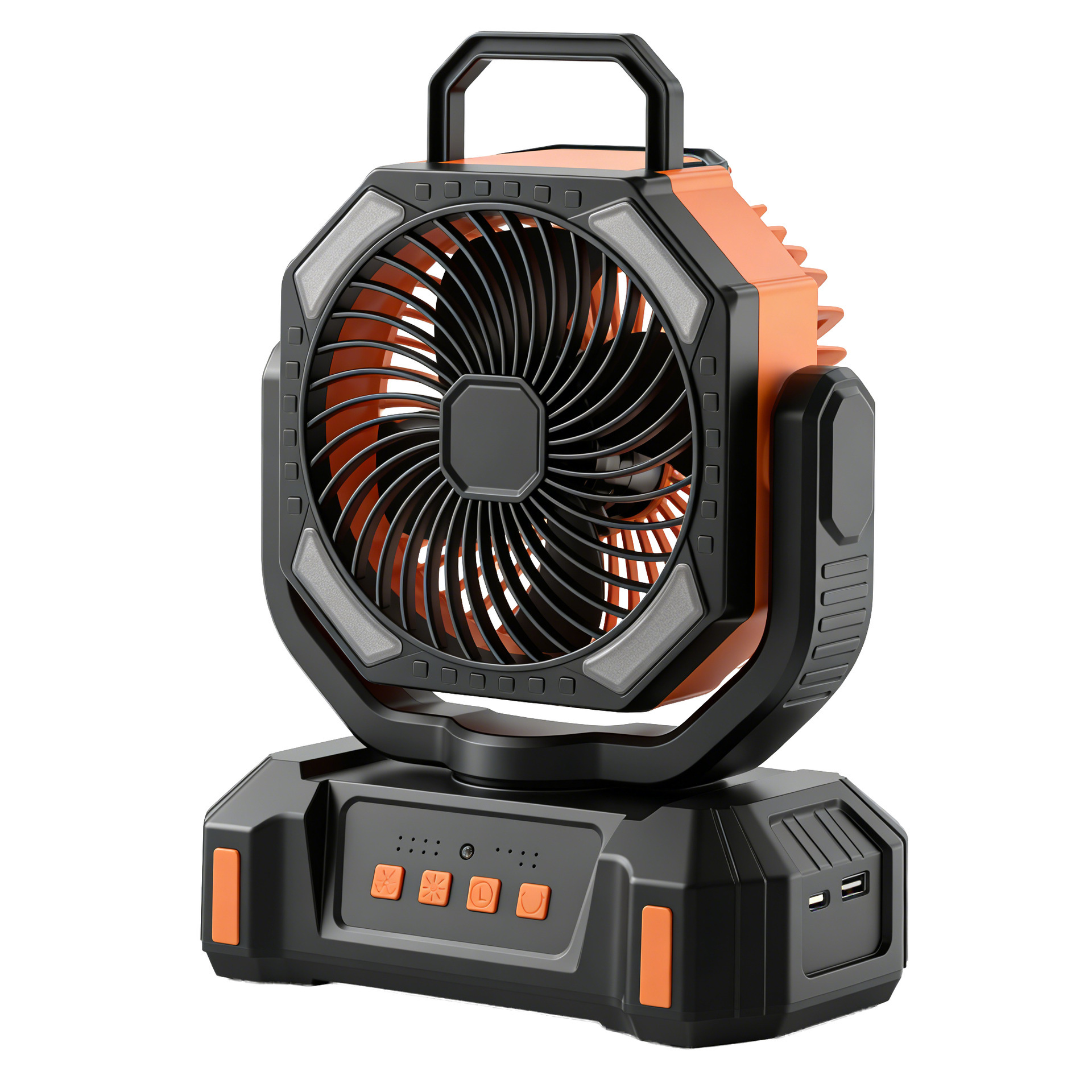 Ventilador de campamento al aire libre transfronterizo conveniente USB de carga inalámbrica control remoto gran ventilador de campamento de viento lámpara de pesca
