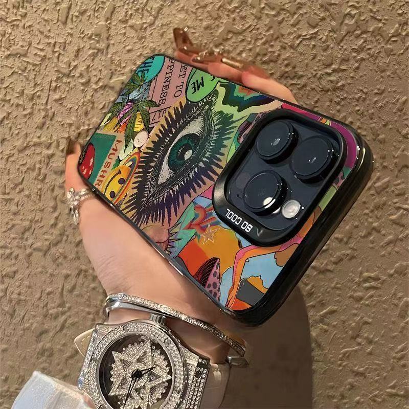 Nueva personalidad aplicable iPhone 16 funda para teléfono móvil Apple 15promax/14 Europa y América 13pro12 comercio exterior 11xr