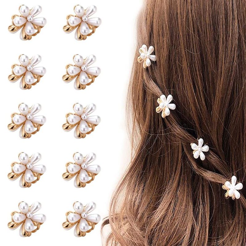 真珠のU型のヘアピンのヘアピンのビーズの花の髪とフォークの髪のドリルの花嫁の髪の花のフォークのU型のヘアピンの女性|undefined