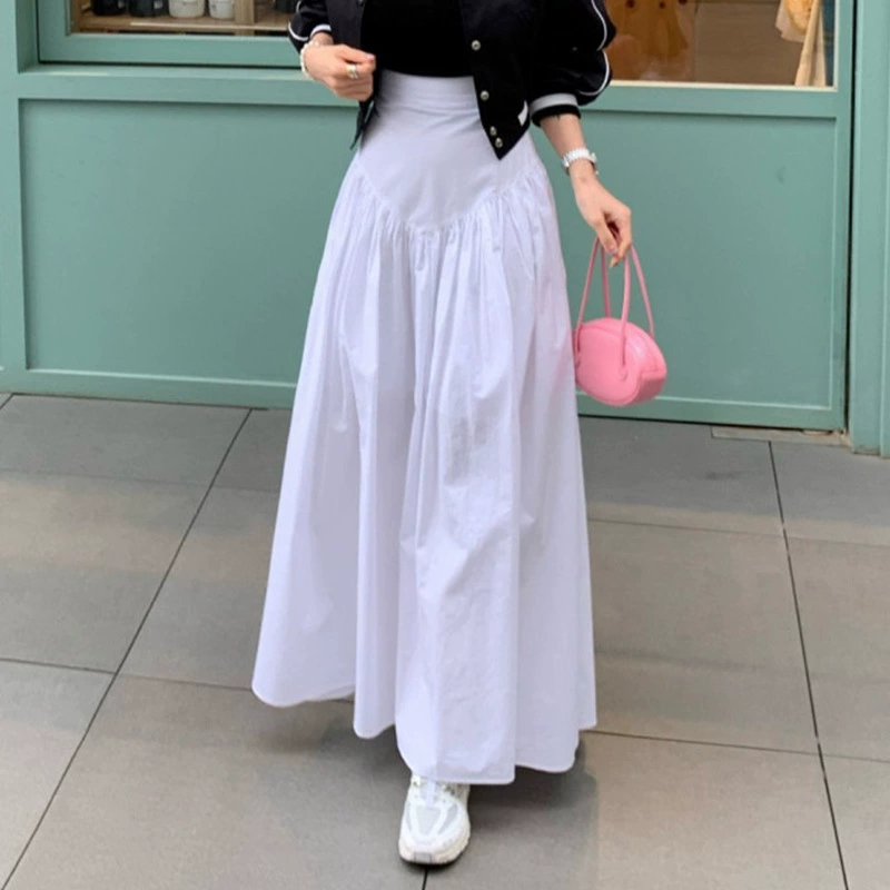 Корейская стильная летняя юбка-миди в клетку 2025 года, новая ретро-модель, универсальный дизайн с высокой талией и эффектом стройности для женщин