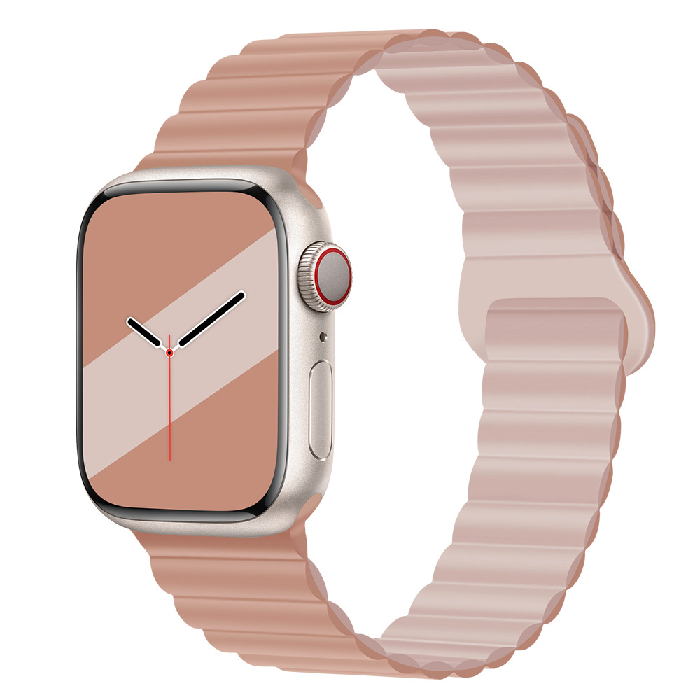 30g Weight Apple Smart Watch Magnetic Strap Classification Silica Gel Material Solid Color Pattern Casual, Fashion style Style Casual Fashion Style Solid Color Apple Smart Watch Magnetic Strap 8