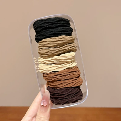 High Ponytail Hair Tie, High Saç üçün rezinlər - diamond-pattern-coffee-sticks-10-count-box-suitable-for-adults-and-children