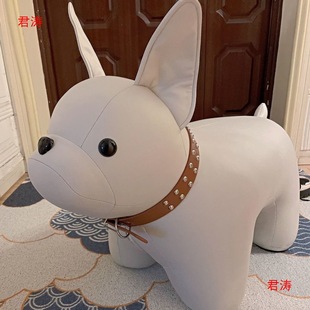 Stool Sitting Stool Method Dog Fighting Red Wedding Net Stool Decoration Method Dou Creative Shoe Changing Stool Dog Animal Method Dou Cartoon Bench