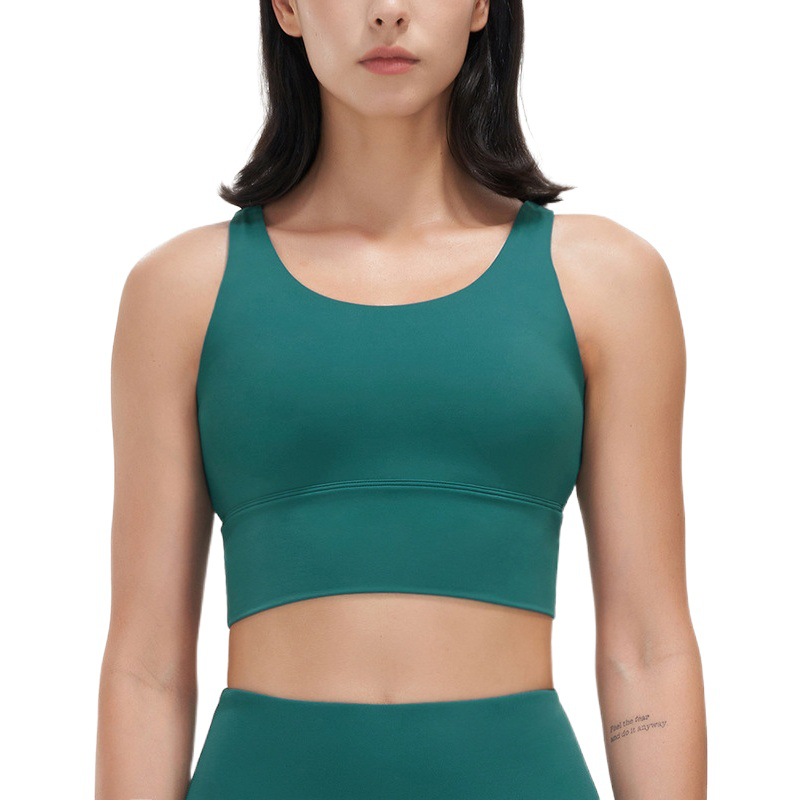 Lycra yoga Deep V belleza espalda europea y americana sujetador fitness cuello alto chaleco push up con el cojín del pecho ropa interior deportiva para las mujeres