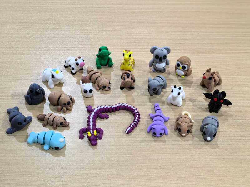 3Dプリントで作られた動物のおもちゃ、子供用置物、野生の様々な可愛いフィギュア、DIY手作り、クリエイティブな作品|undefined