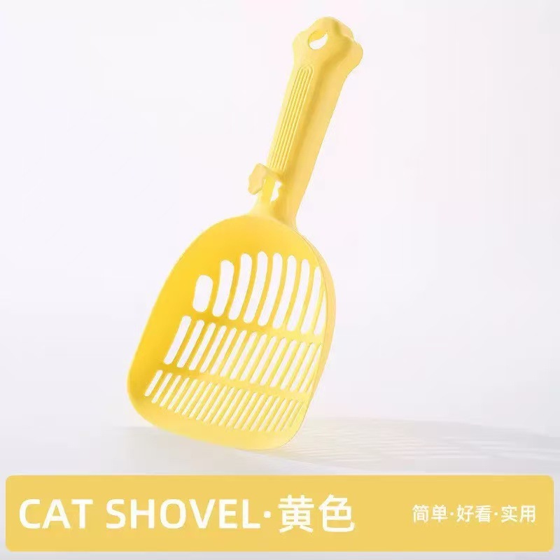 Nuevo gran pala de arena de gato plástico agujero de mango largo pala especial para mascotas y gatos limpiadores al por mayor