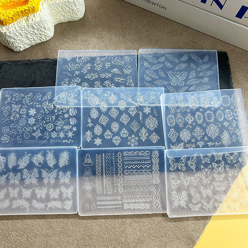 ins新款网红美甲立体浮雕雕花复古欧式西米亚DIY美甲装饰高透模具|undefined