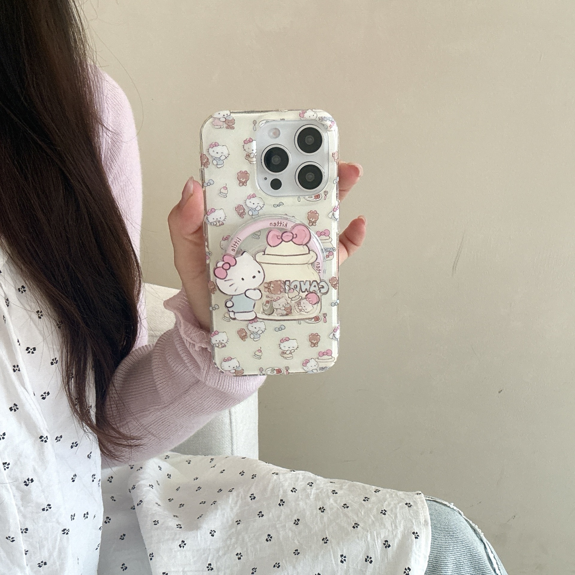 Lindo postre oso ktcat apple 15ProMax funda para teléfono móvil 16Pro Girl Heart 14/13 atracción magnética 16