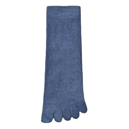 Men's mid-calf socks, thickened, warm, split-toed, hygienic, deodorant, solid-color five-toed socks, autumn and winter extended wool five-toed socks