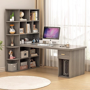 Computer Desk Simple Modern Corner Integrated Student Desk Learning Writing Desk Bookshelf Home Bedroom