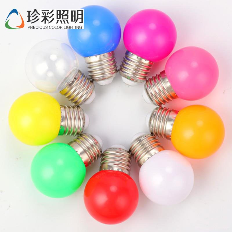 Led Colorful Bulb G45 Small Colorful Bulb Light Source Board Accessories and Materials Complete Set Christmas Decoration Multicolor Running Light Bulb