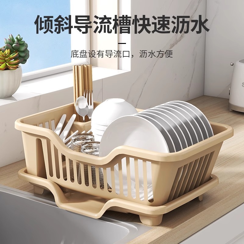沥水碗盘架厨房碗碟沥水架水槽餐具置物架家用台面碗筷滤水收纳盒|undefined