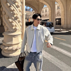 cleanfit极简哈灵顿飞行夹克外套男秋季高级感痞帅廓形翻领棒球服