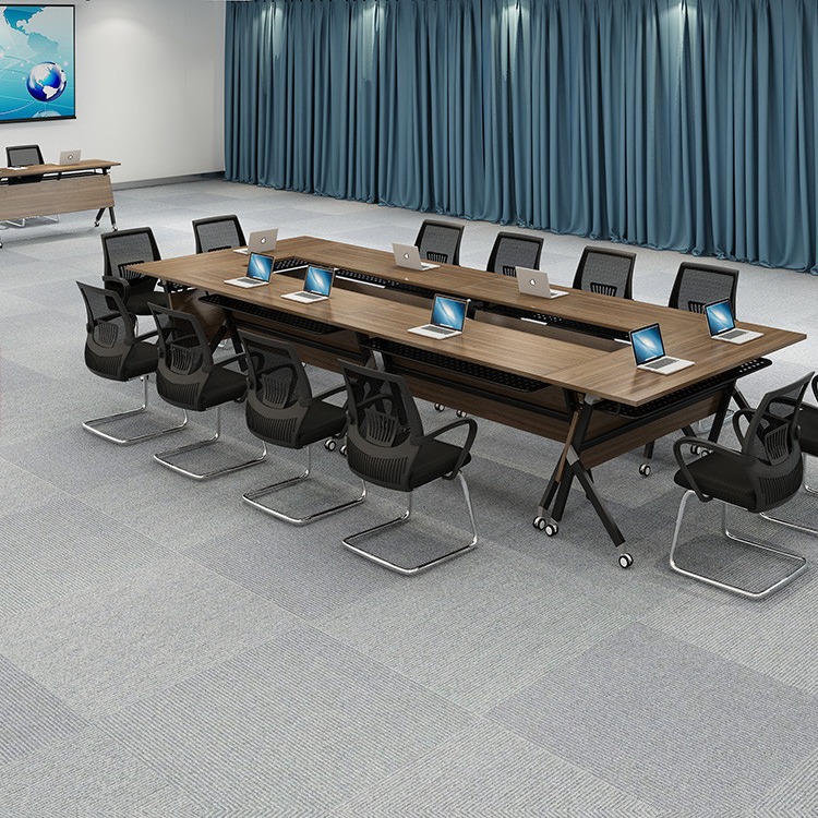 摺疊培訓桌移動辦公桌多功能拼接會議室長桌簡約現代摺疊會議桌