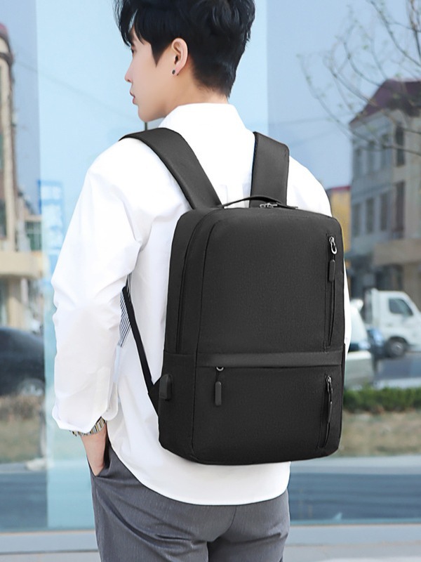 Mochila casual transfronteriza nueva mochila para hombre simple y de gran capacidad bolso escolar para estudiantes de tres piezas bolso deportivo ligero para el pecho