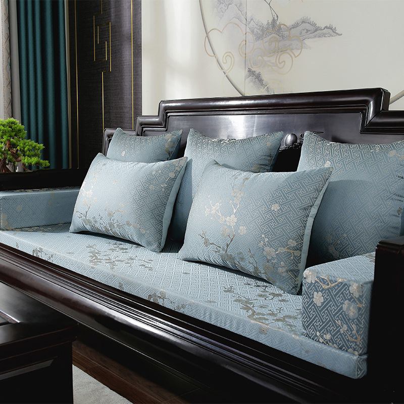 매화-블루 [고정밀 자카드]