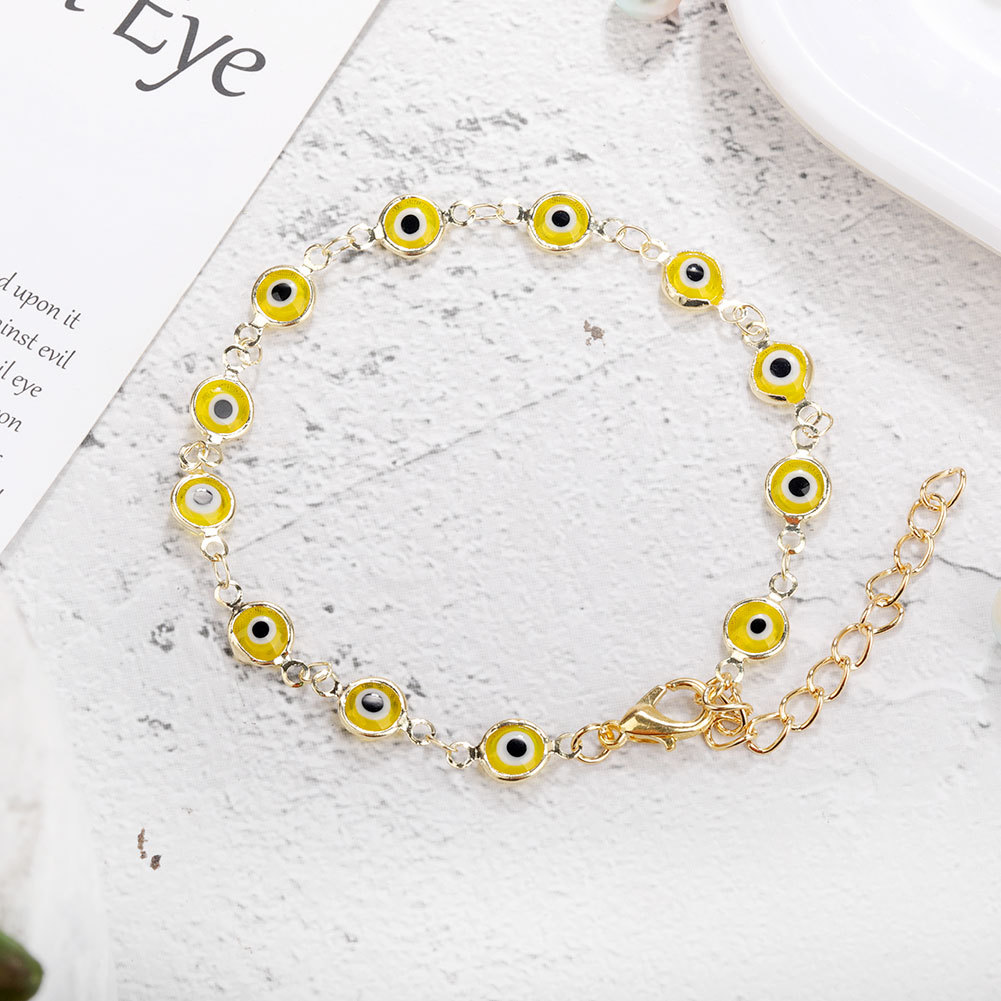 Ethnic Style Eye Resin Copper Plating Bracelets 1 Piece