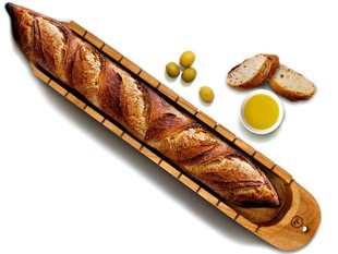 Acacia Wood French Bread Cutting Board Wooden Plate Bread Plate Cutting Bread Baguette Mould European Style Baking Mould