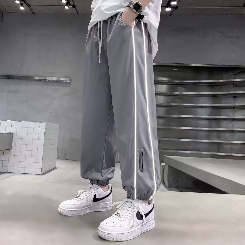 Boys Pants Summer Thin Ice Silk Quick-drying Middle and Large Children's Sports Pants Children's Casual Pants Fashionable Anti-mosquito Pants 2024