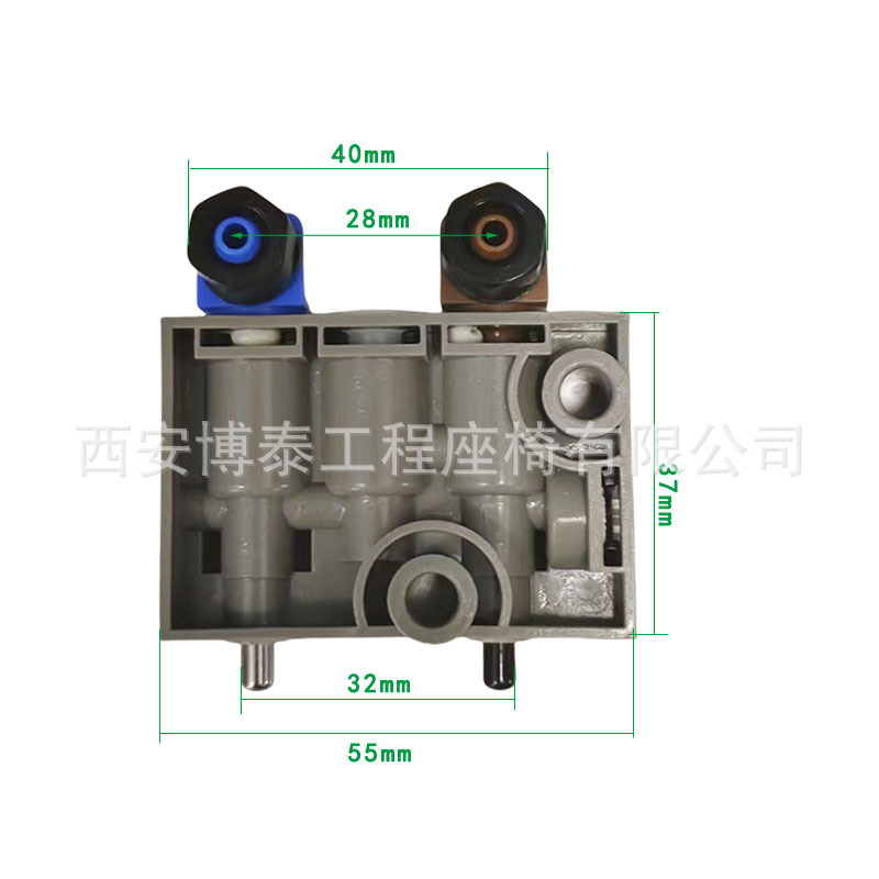 Válvula de control de altura de entrada de asiento de suspensión neumática para asiento universal de válvula de control de regulación de altura y baja interruptor de regulación de presión triangular