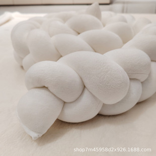 Baby Bed Circumference ins New Hand-Woven Long Knotted Ball Three-strand Brait Anti-collision Soft Bag Baby Bed Circumference