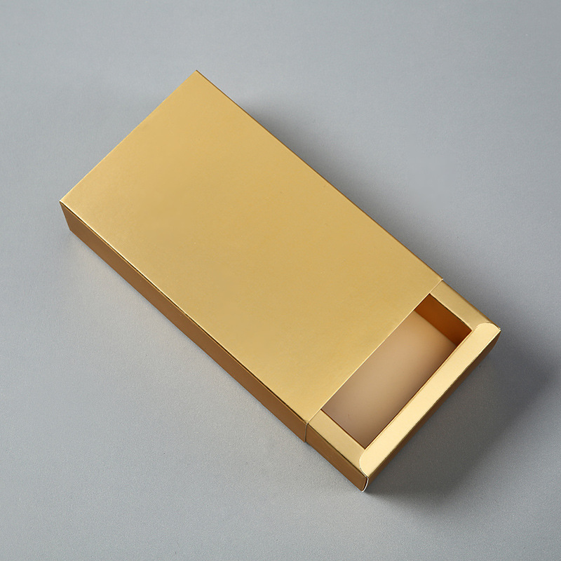 Caja de embalaje de cajón transparente esmaltado Caja de color rectangular Caja de cajón Caja de cartón kraft Caja de cartón blanco Logo impreso personalizado