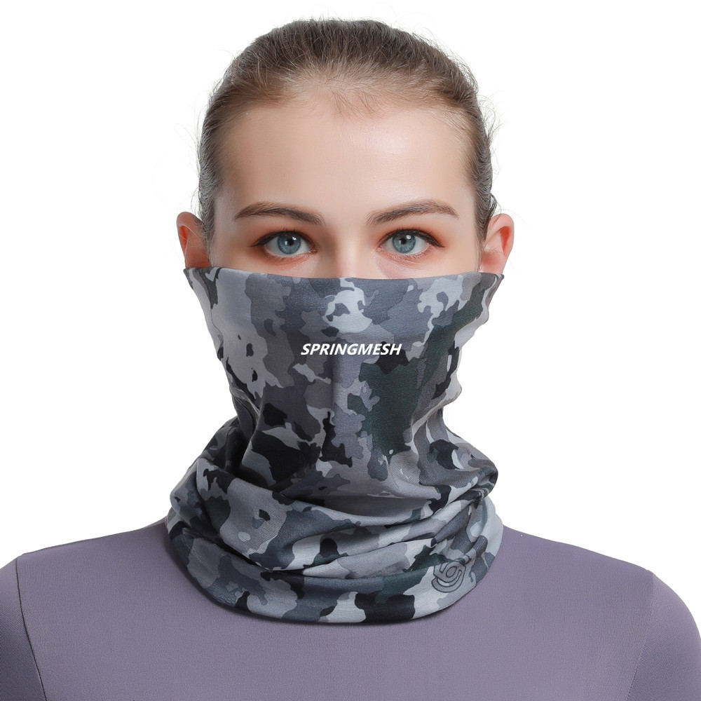 Camouflage dust-proof face mask, essential anti-smog mask and face towel for outdoor cycling, camouflage civilian neck scarf and hood