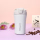 Cross-border new 304 stainless steel vacuum mug portable straw coffee cup business office gift cup wholesale