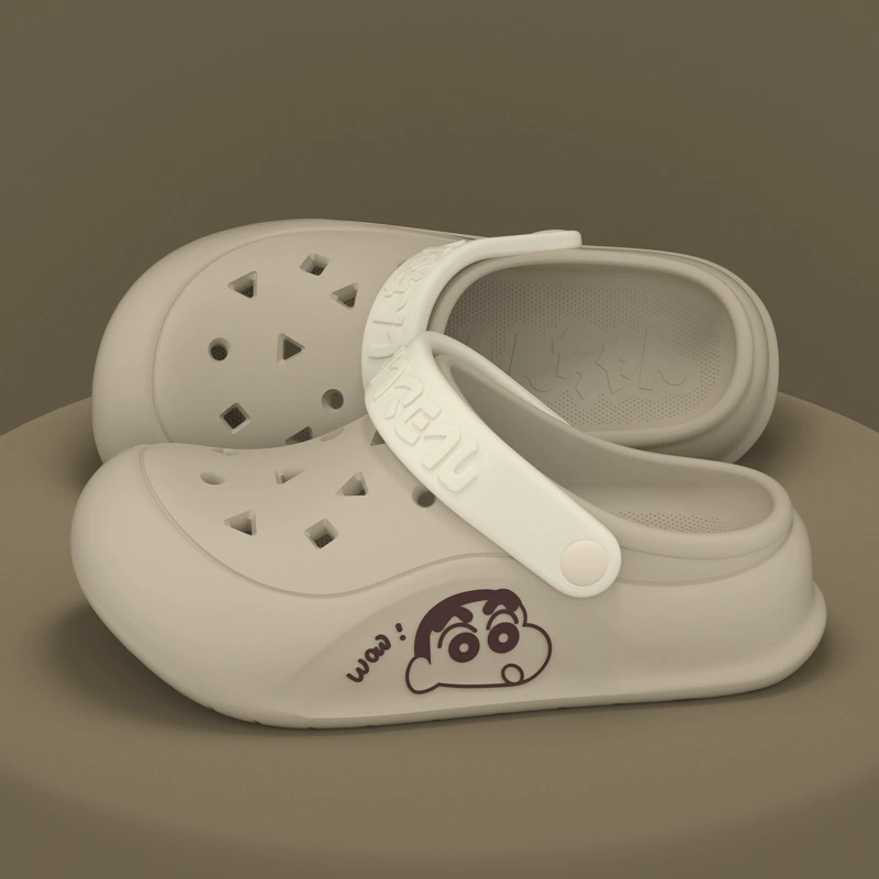 明盛 Crayons, summer footwear platform, cute non-slip beach sandals