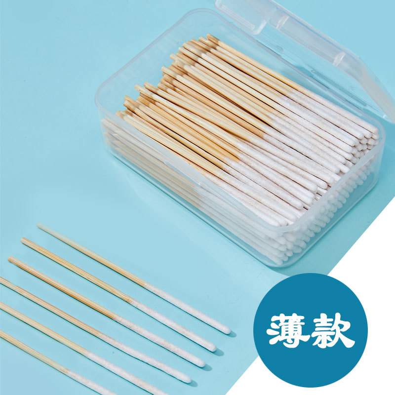 Hisopo de algodón bordado con tatuaje recubierto, hisopo de algodón puntiagudo desechable, hisopo de algodón de boca puntiaguda de una sola cabeza, hisopo de algodón purificador de maquillaje, hisopo de algodón para mascotas