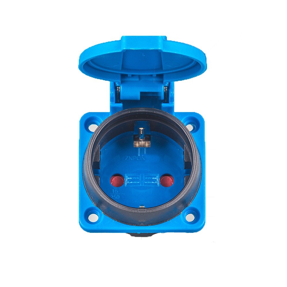 正邦ZNPON 欧式插座 德式插座 SCHUKO防水民用插座16A IP54 P901