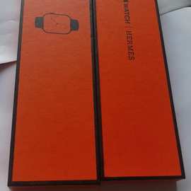 爱马仕橙色苹果手表表带包装盒厂家现货领带盒饰品项链手链礼品盒