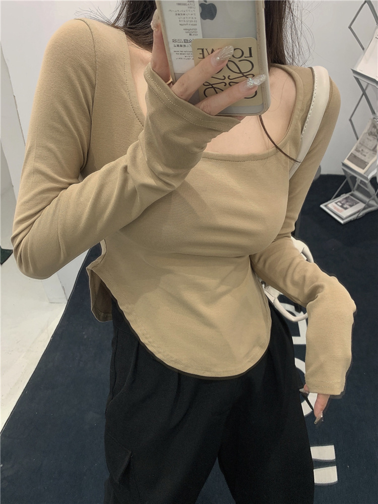 Regular Sleeve Sleeve Type Wholesale Women's Simple Style Solid Color Long Sleeve T-Shirts