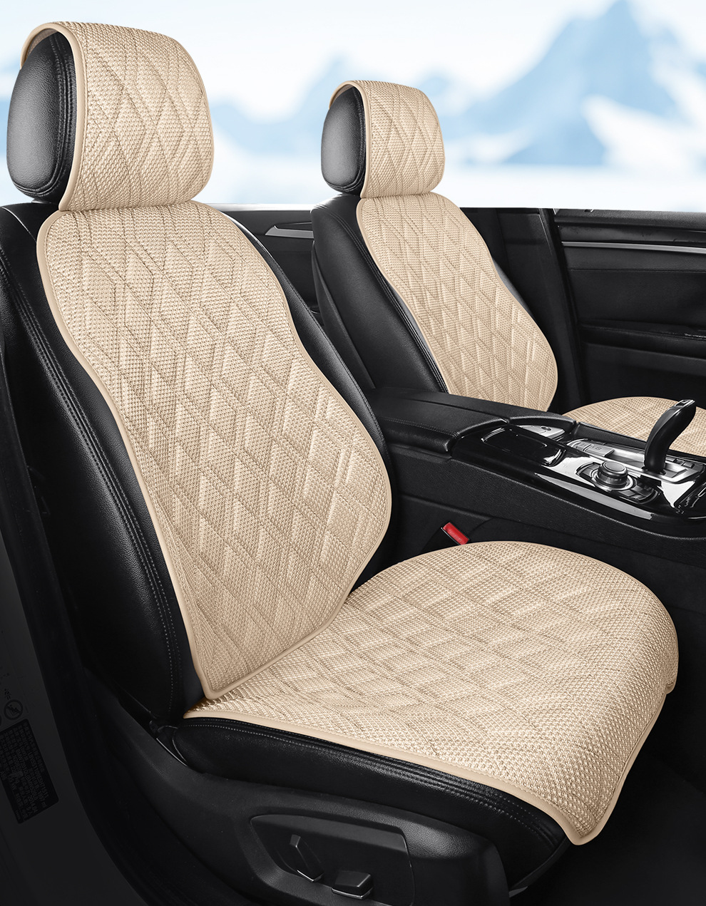 New Summer Ice Silk Slim Waist Car Seat Cushion, Universal for All Seasons, Single Seat Car Seat Cushion, Cooling Pad, Seat Cover Wholesale