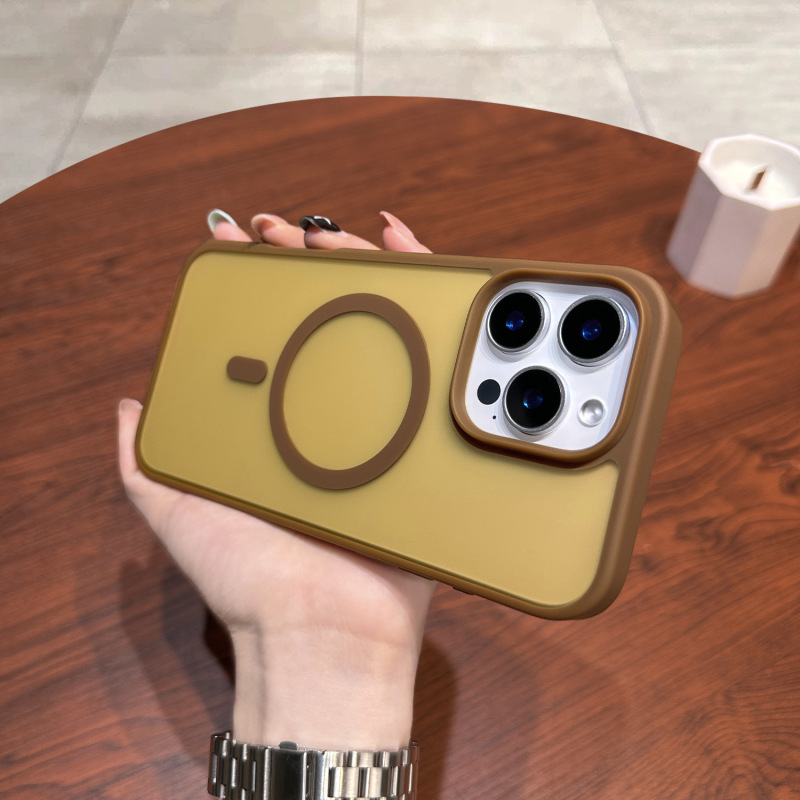 跨境新款肤感磁吸手机壳适用iPhone17promax简约苹果16爆款保护套|undefined