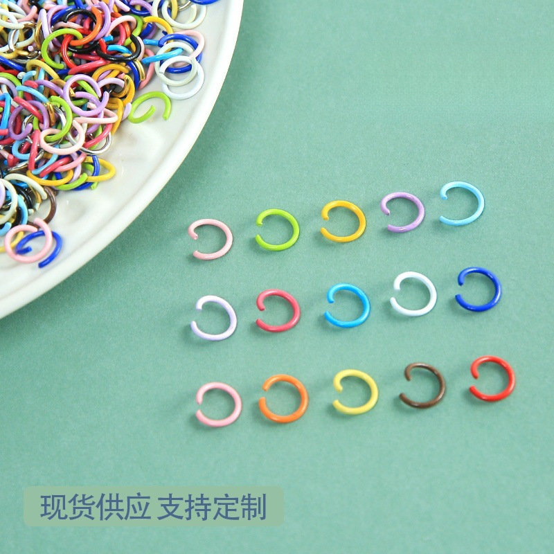 Colorful Zinc Alloy Painted 10mm 8mm Open Rings DIY Handmade Materials Connecting Rings Mobile Phone Accessories Wholesale Colorful Zinc Alloy Painted 10mm 8mm Open Rings DIY Handmade Materials Connecting Rings Mobile Phone Accessories Wholesale