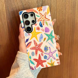 外贸热销海洋贝壳适用三星手机壳S24Ultra菲林壳S22女款防摔S25硬