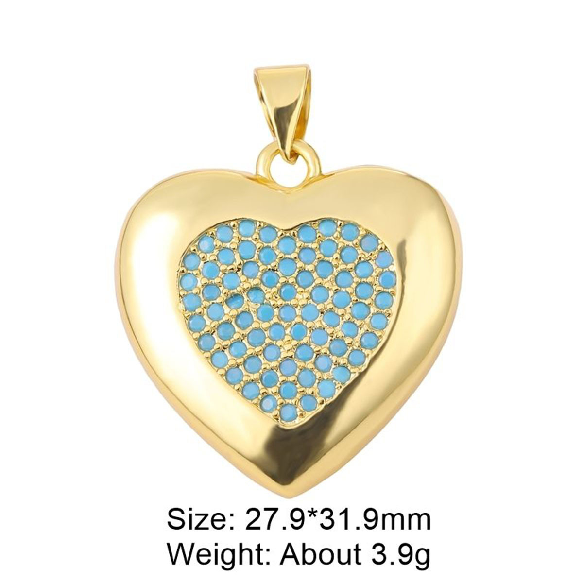5g Weight Pendant Jewelry Making Type Rhinestones Inlay Material DIY Jewelry Accessories Classification 1 Piece Quantity Copper Material Heart Shape Pattern Plating Design Casual, Retro, Classic Style Style 1 Piece Copper Rhinestones Heart Shape Pendant 10
