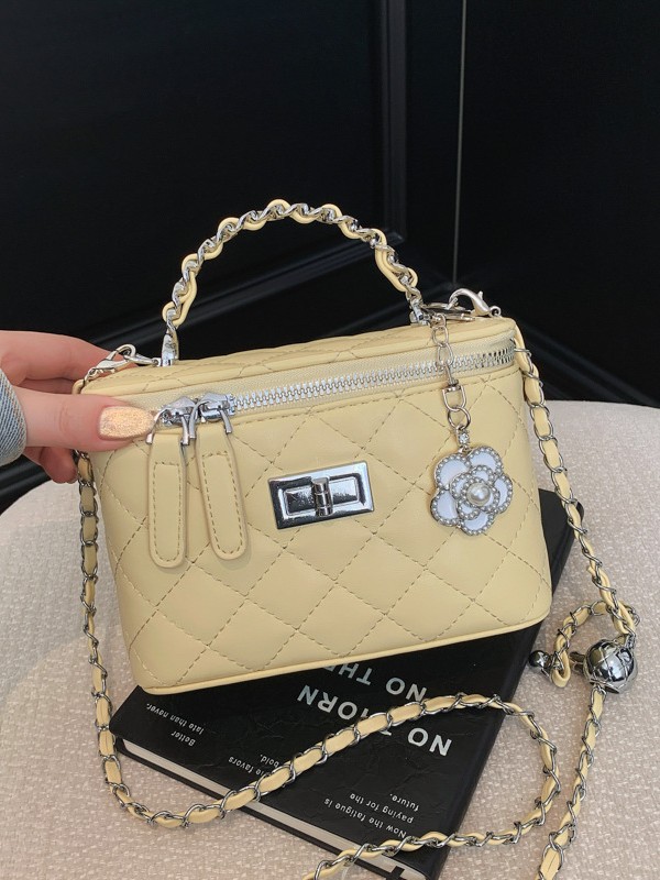 Xiaoxiang estilo de cadena de diamond bolso de mano pequeño bolso cuadrado para mujeres 2026 nuevo estilo de alto nivel nicho lujo ligero versátil bolso de mochila