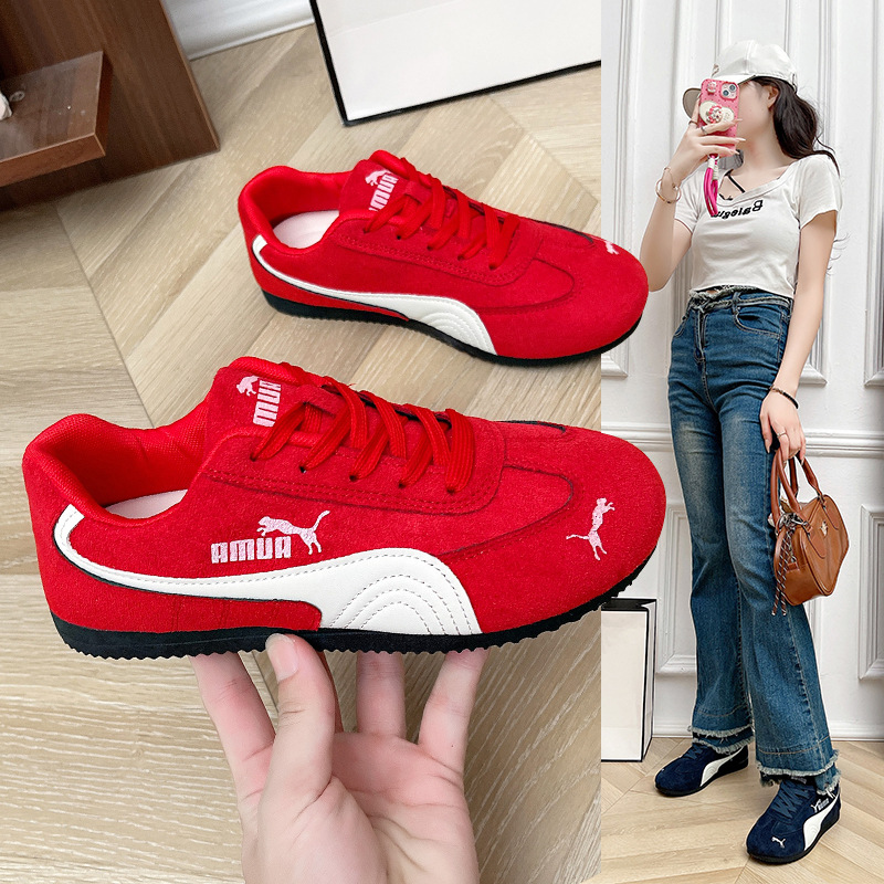 Estación europea de zapatos de entrenamiento de otoño nuevo retro versátil deportivo desgaste suave antideslizante estudiantes zapatos casuales Gump para mujeres