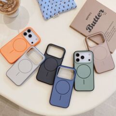适用iPhone17promax手机壳肤感磁吸苹果16相机按键一体全包保护套