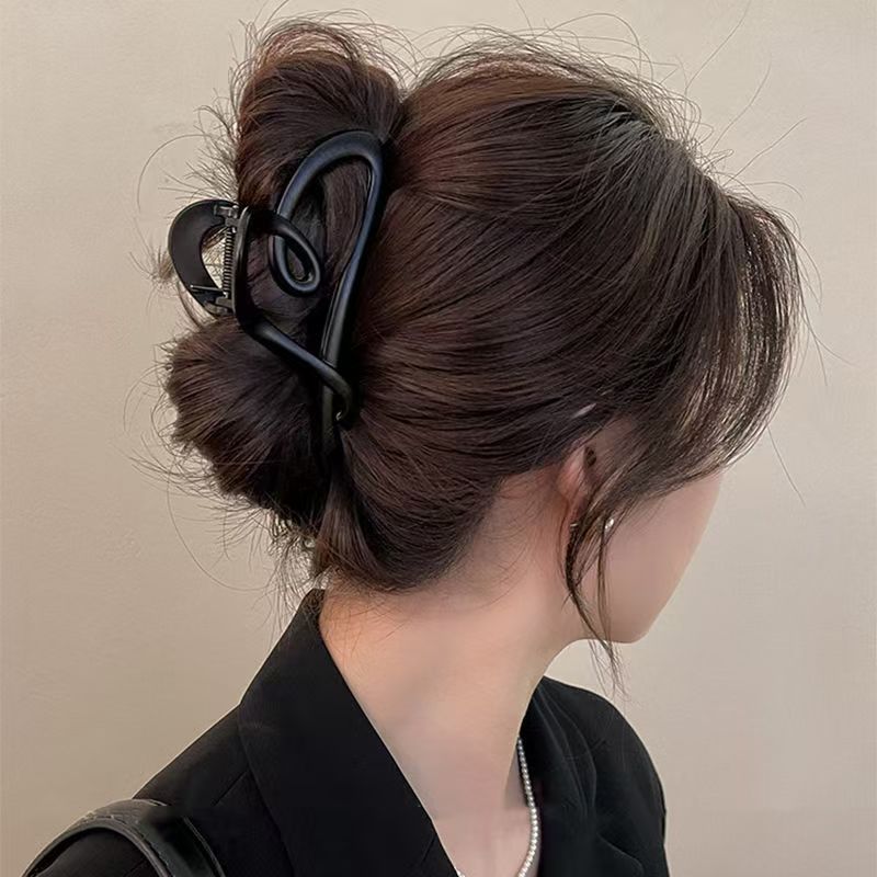 亚克力爱心抓夹女高级感气质鲨鱼夹发夹后脑勺夹子头饰简约发卡春|undefined