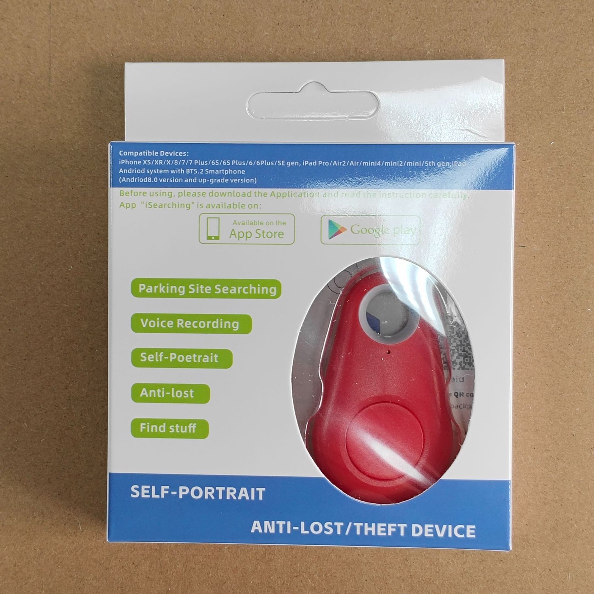 Localizador Bluetooth bidireccional con certificación internacional para llaves, billeteras, mascotas y objetos de valor, con recordatorio de gota de agua y función antipérdida, disponible en fábrica.