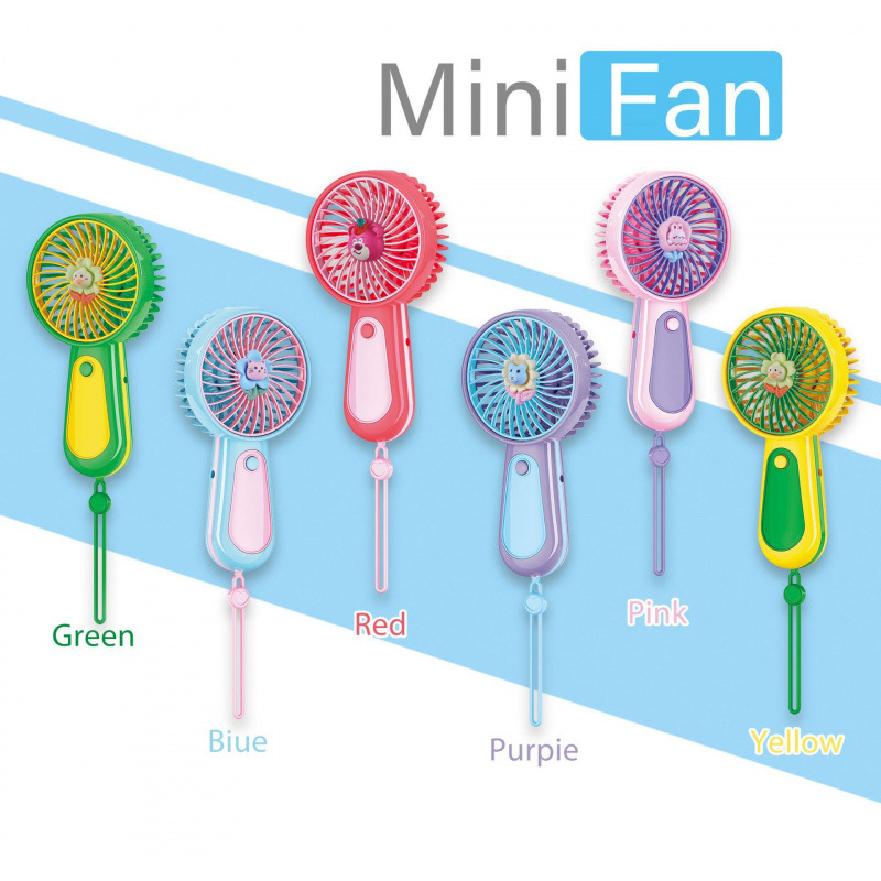 Handheld fan 6 colors random (doll model)