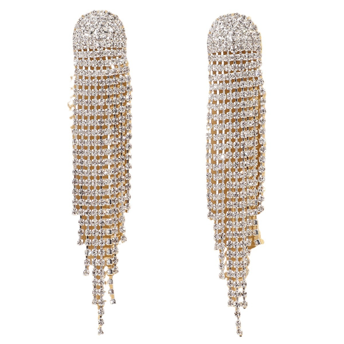 Pendientes de botón con circonita y perla para mujer elegantes_voghion.com