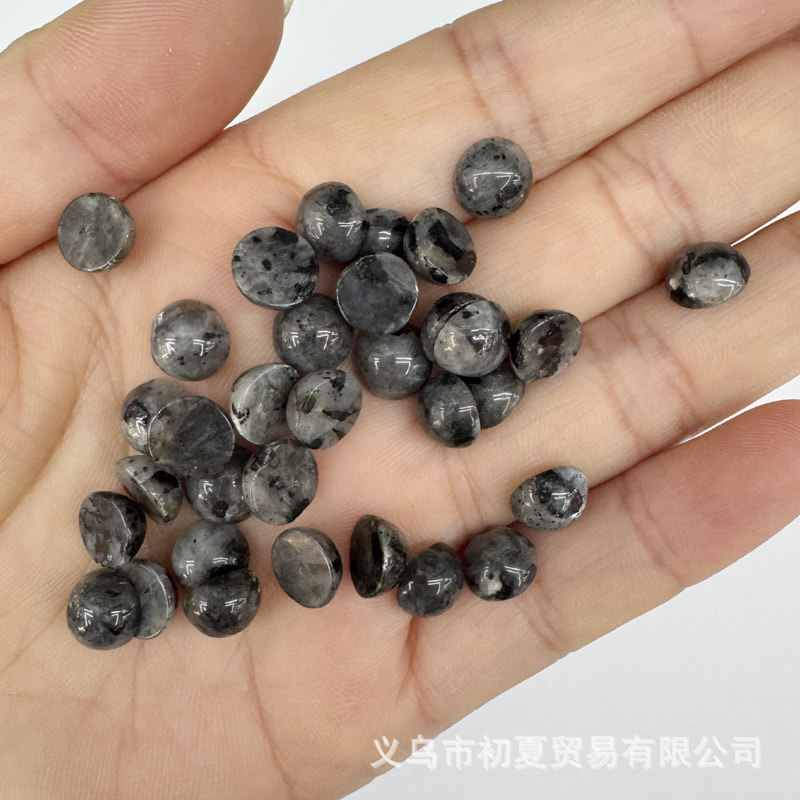 速売通爆金8mm天然石半円形戒面石パッチdiyビーズ部品卸売り