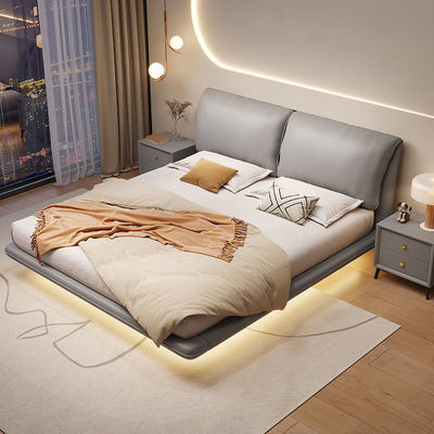 Suspended Italian modern 1.5/1.8 Double bed elephant Ears Master Bedroom cream Manufactor