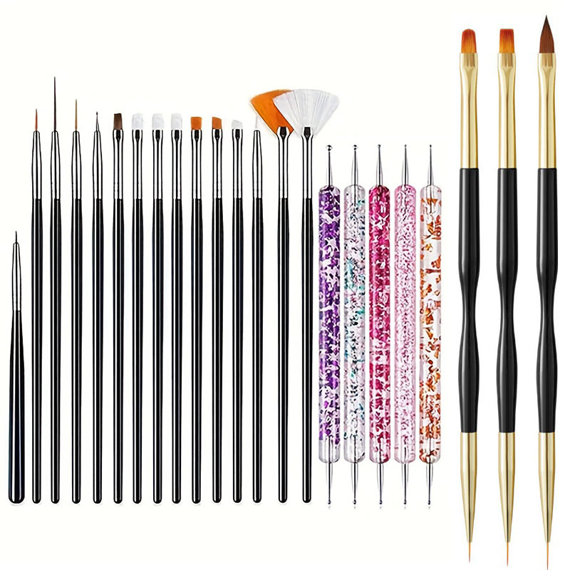 23 pincel de uñas conjunto